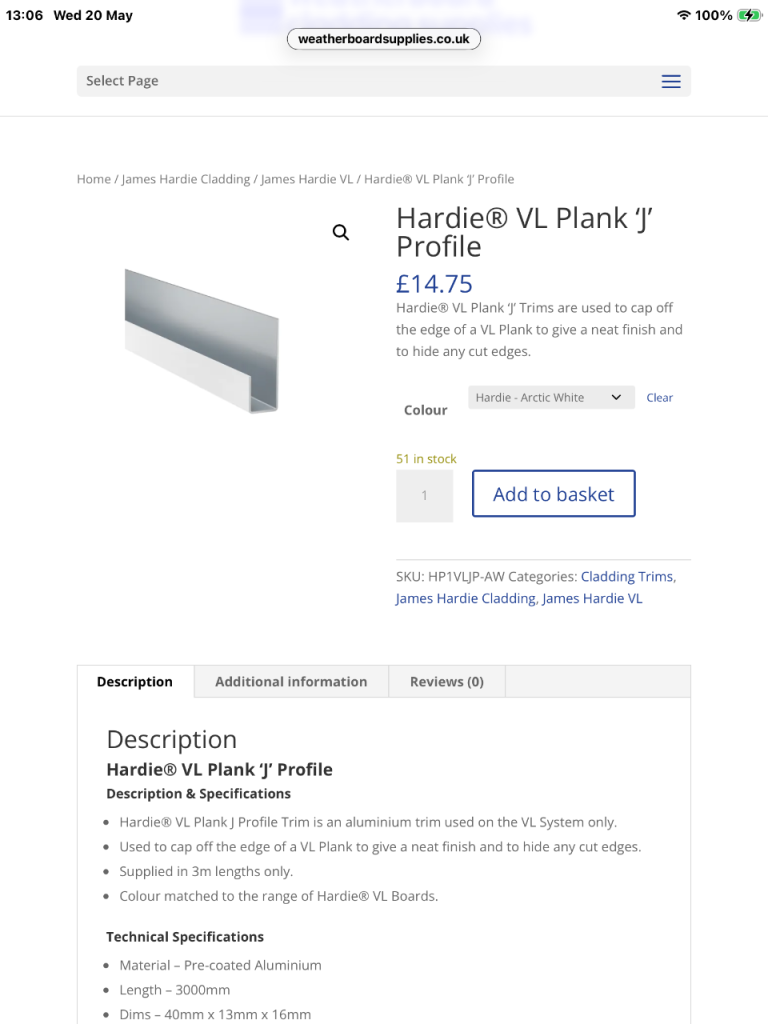 Hardie Plank profiles