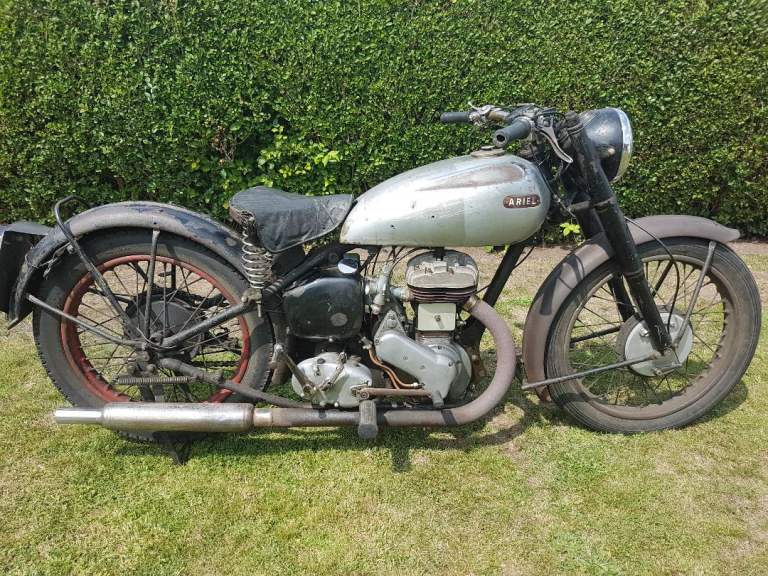 1950 vintage ariel motorcycle.