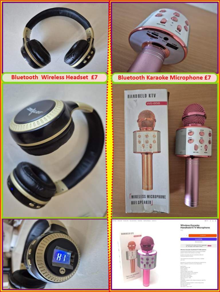 Bluetooth Wireless Headset or Karaoke Microphone