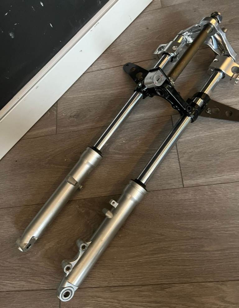Motorcycle Front Forks + Triple Tree – + Swing Arm