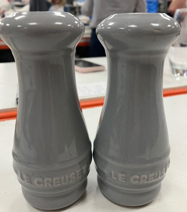 Le Creuset salt and pepper set