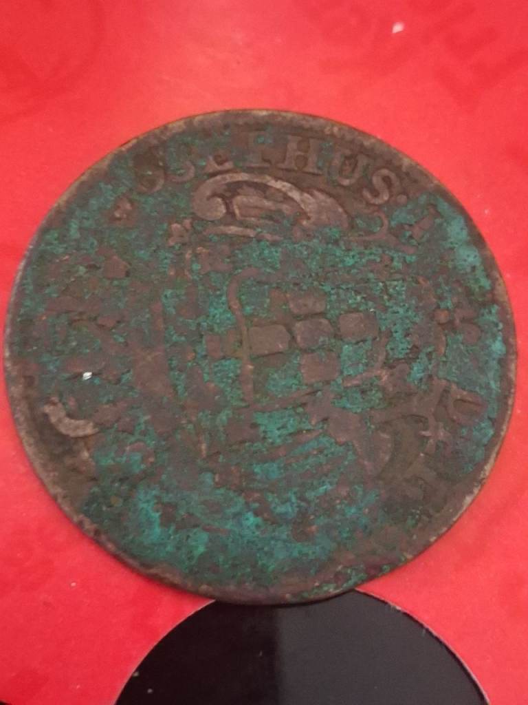Potugues 1760 10 reals pirate tresure Old Copper Coin 1760 – Fair Condition