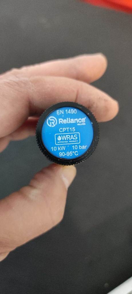 Temperature and Pressure relief valve