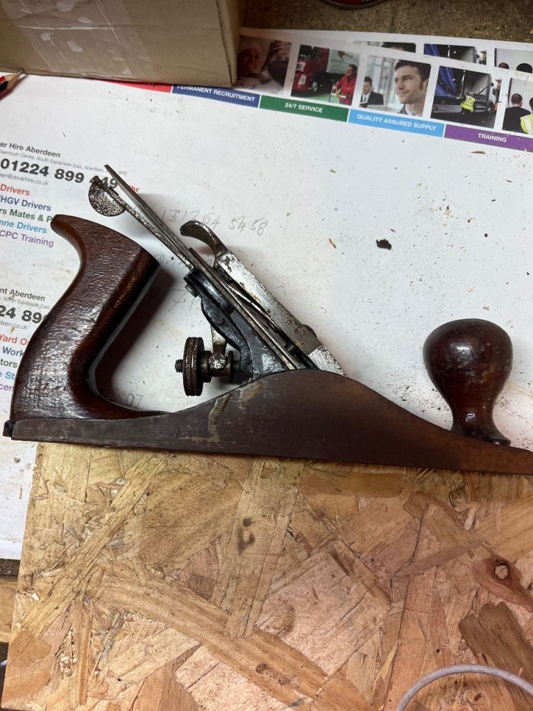 Vintage Wooden Hand Planer – Workshop Tool