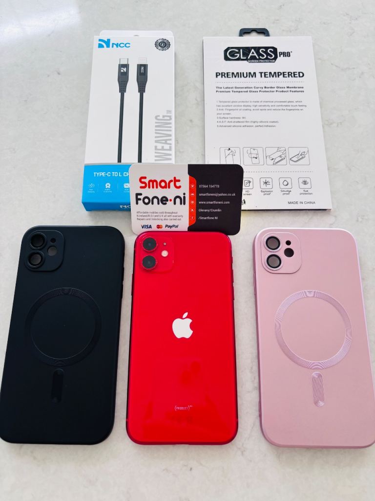Red iPhone 11. 6 month warranty . Lisburn . Delivery available 