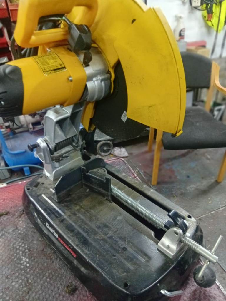 Clarke Cut Off Saw - Yellow, Good Condition