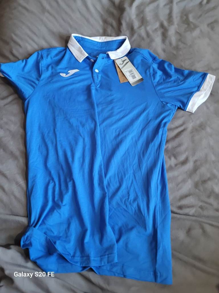 New with Tags Joma Blue Polo Shirt Men's/Unisex L, Recycled Fibre, Not Dark Blue, 