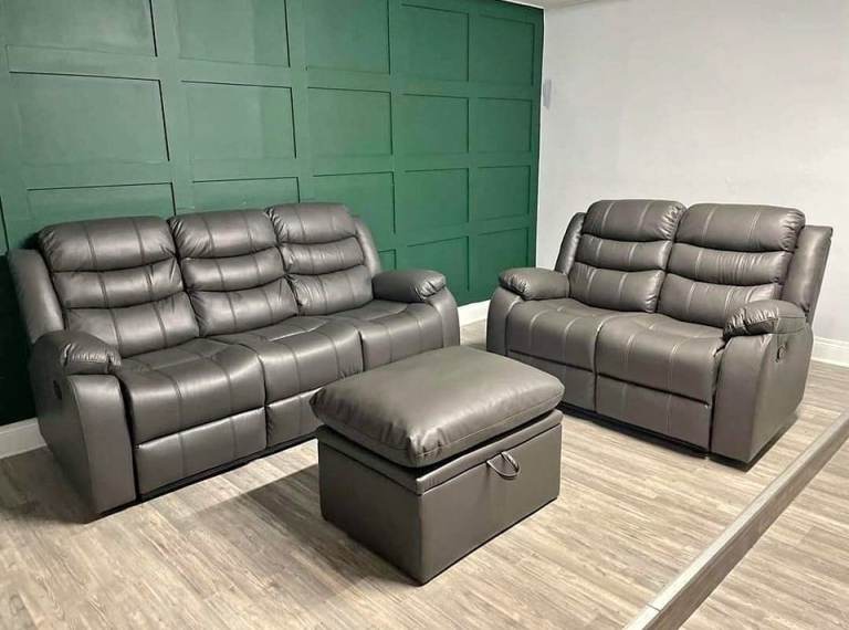 🚚 Quality Roma Recliner Cupholder Sofa Corner & 3+2 Set 25% OFF Order Now