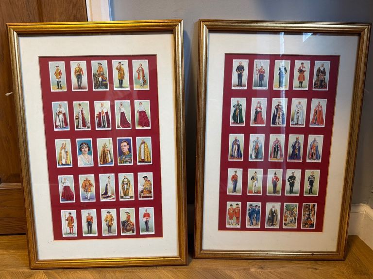 Vintage Player’s Cigarettes “Ceremonial & Court Dress” Card Sets (1937) – Framed Pair