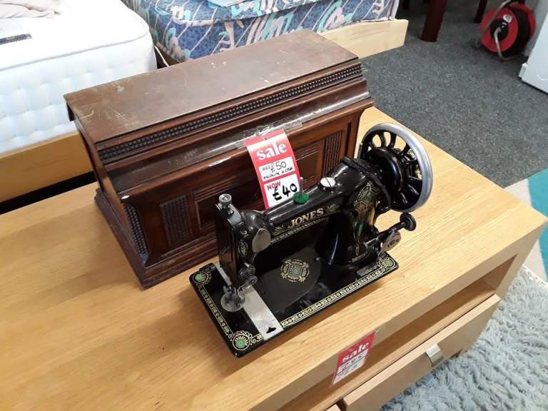 Decorative Jones sewing machine & wooden case Low Cost Moves 2nd Hand Items STALYBRIDGE SK15 3DN
