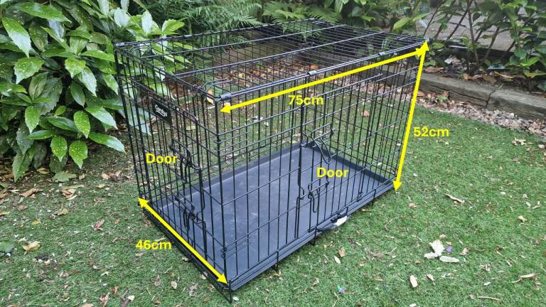 Double Door Dog Crate - M/L
