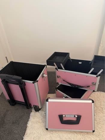 3 Piece Pink Storage Case Set (Makeup storage) 