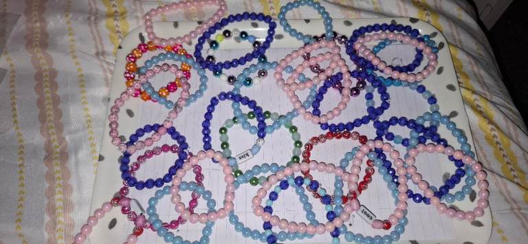 Job Lot of Multicoloured Beaded Bracelets - New Condition
