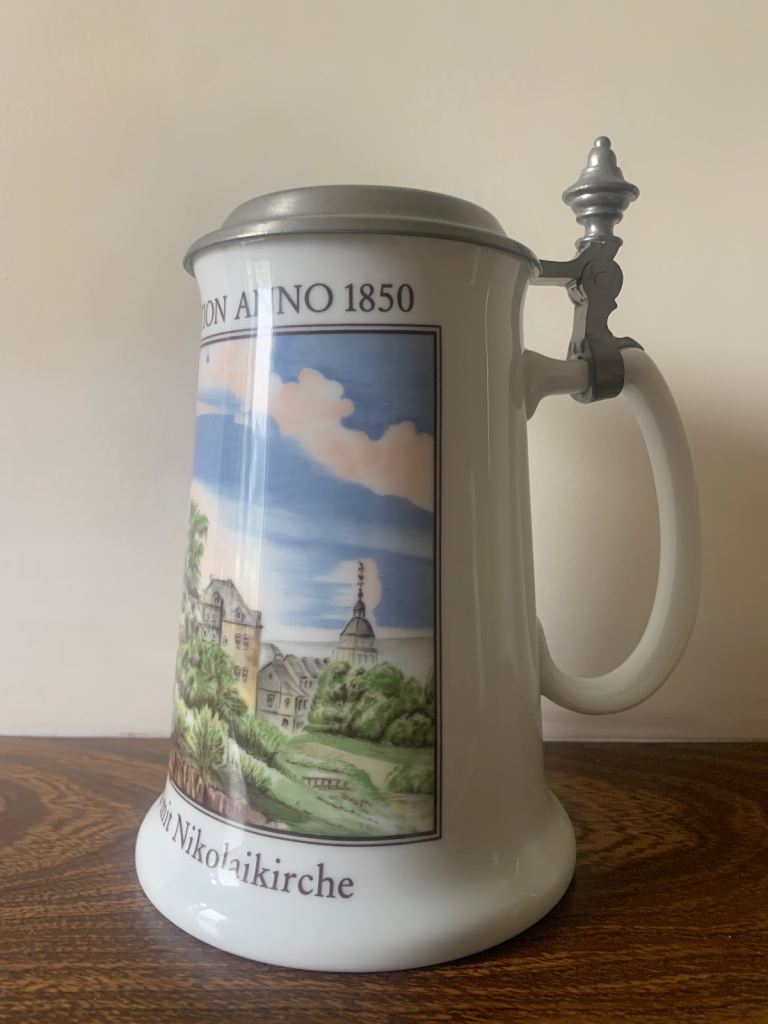 German beer stein - Krombacher Pils, Jahreskrug 1991