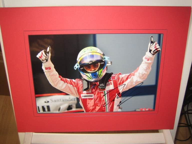 Felipe Massa {Formula One Motor Racing Driver} Hand Signed Framed Photograph 16x12 inches + CoA
