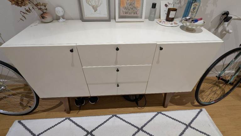 West Elm white Sideboard with drawers and cupboards