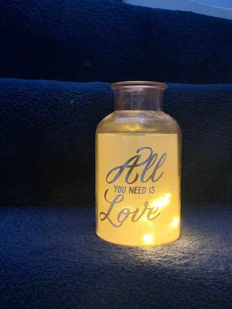All You Need Is Love Light Up Vase