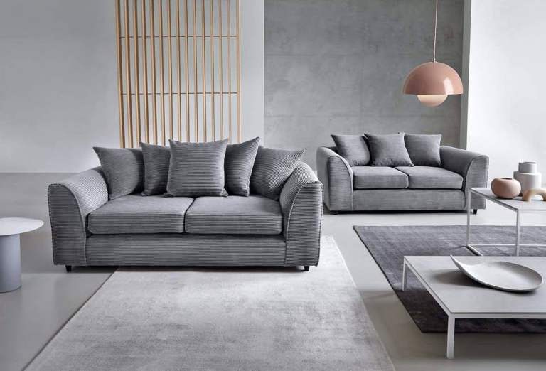Brand New Dylan 3 Seater And 2 Seater Sofa ]] Premium Grey Finish - Fast Dispatch ]]