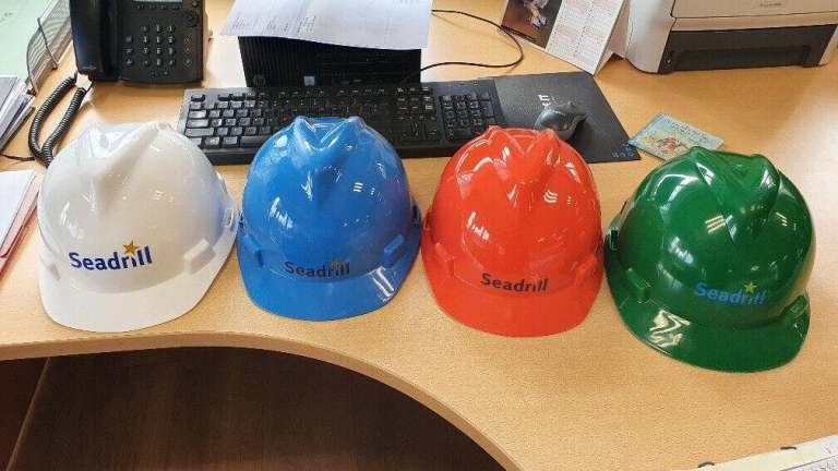 Brand New Safety helmets, White, Orange, Green, Blue Hard Hats, Mainly Seadrill, Dickies and MSA 