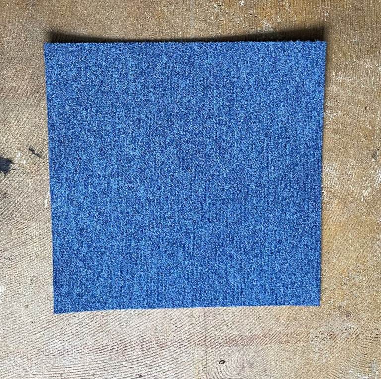 5.5sqm (20) Used BURMATEX deep blue carpet tiles for sale 500mmx500mm (50cm square)