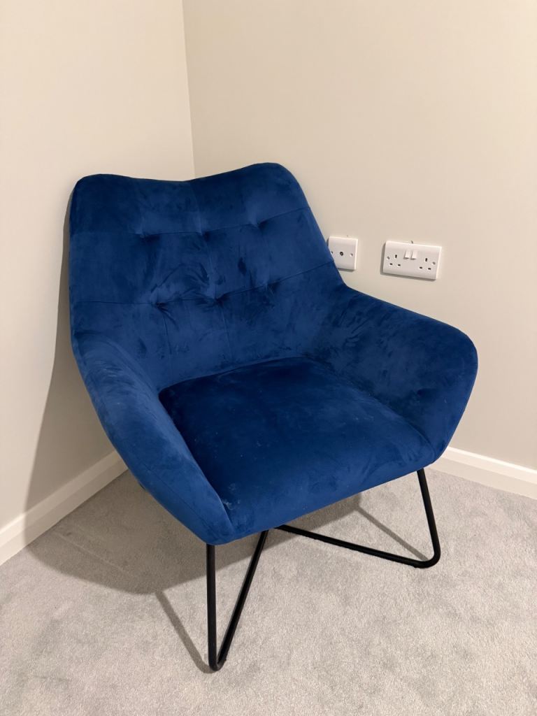 Statement blue armchair