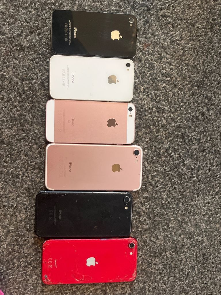Job Lot of 6 Broken iPhones for Parts or Repair