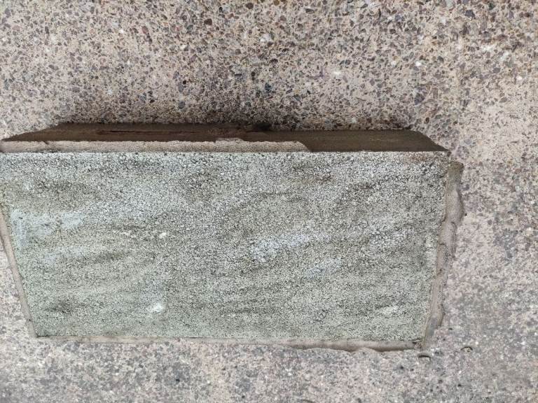 Solid Concrete Blocks used 