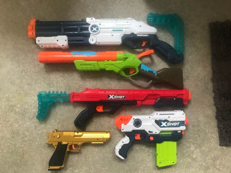 5 X shot /Nerf type toy guns