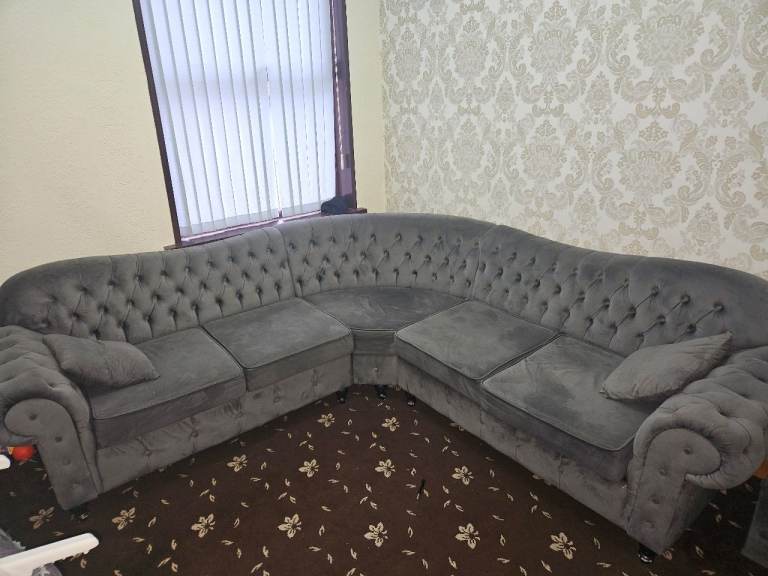 Grey L shape sofa