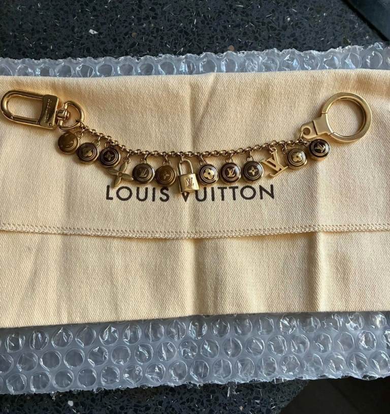 Louis Vuitton Porto Cle Bastille Gold Bag Charm LV 59 Genuine Handbag or Shoulder Bag Charm