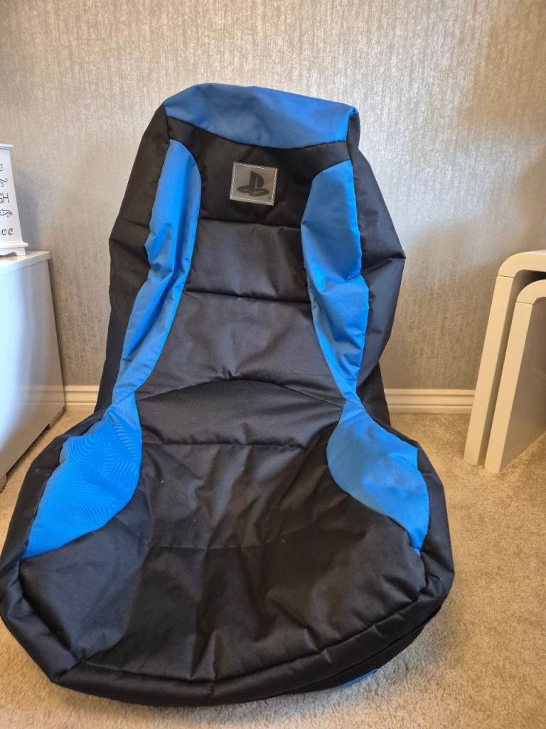 Kaiko Teen PlayStation Gaming Bean Bag – Blue & Black