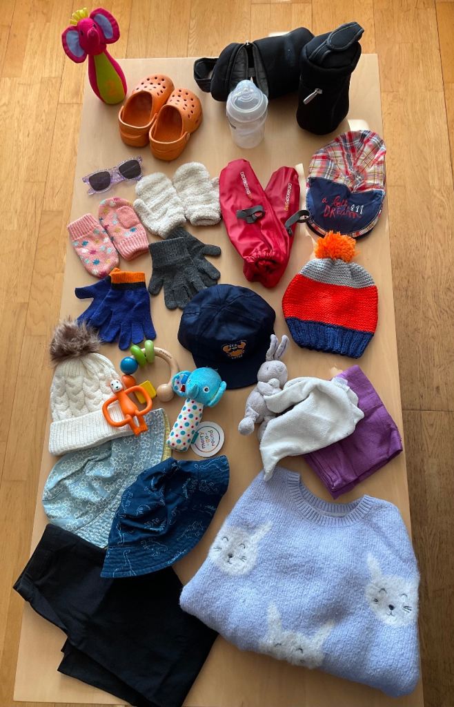 VGC BABY NURSERY BUNDLE - Coat Hats Tommy Tepee Picture Height Chart Toys Clothes