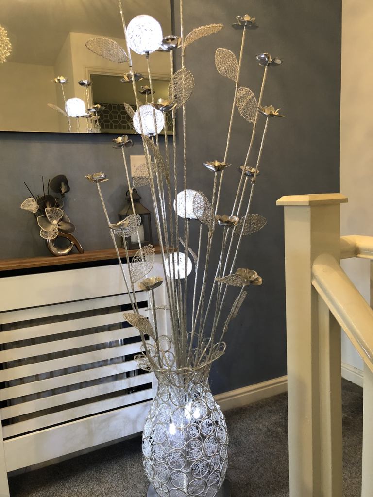 image for Large stainless hand crafted lamp 