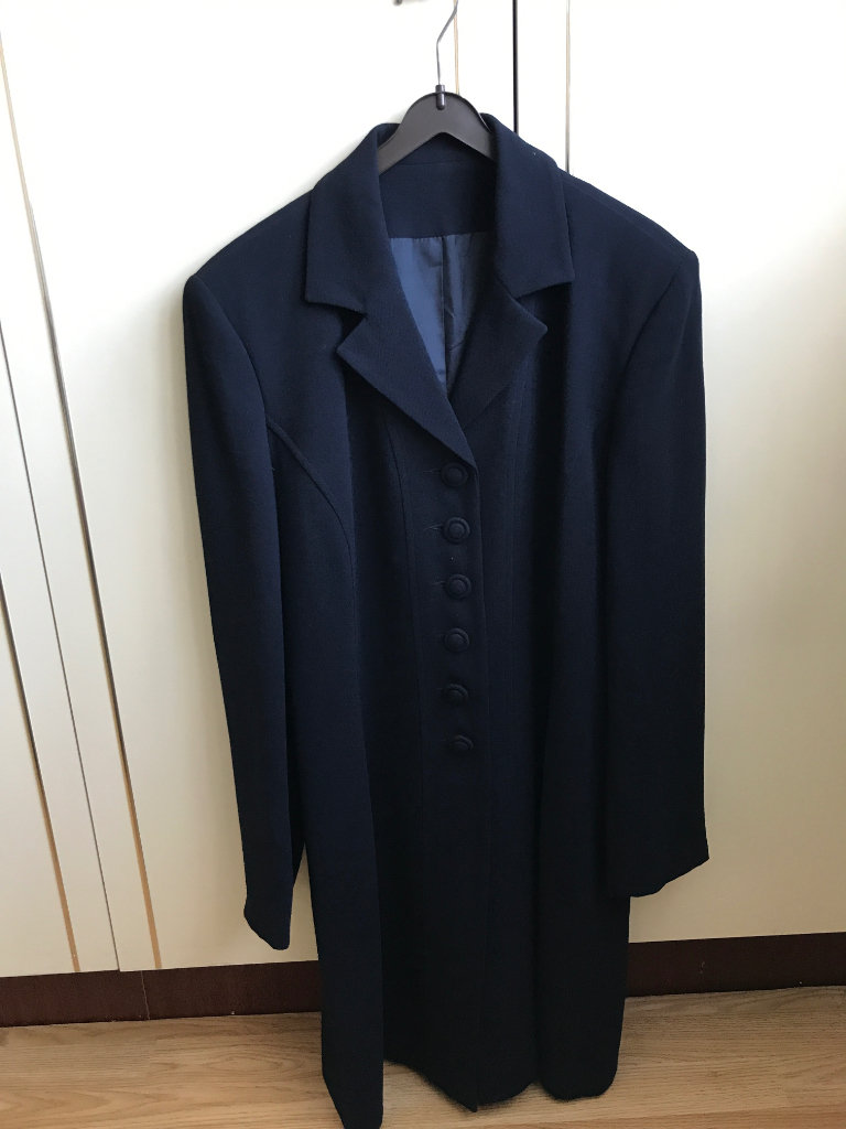 image for principles uk size 12 navy with buttons knees length 