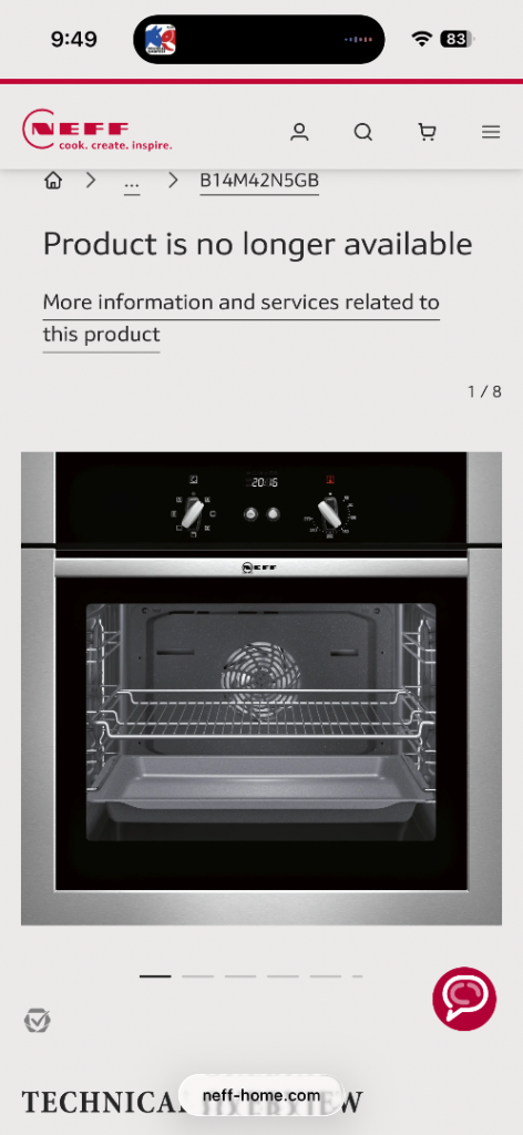 Neff integrated oven