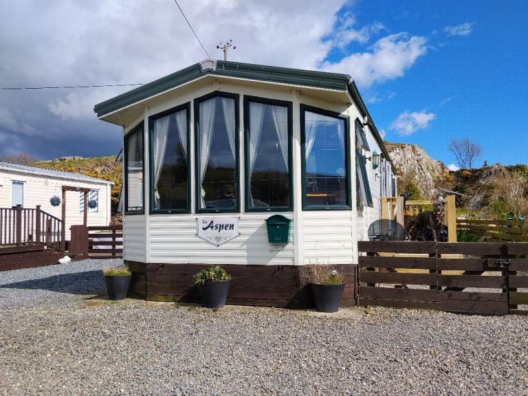 Static caravan. Holiday home.