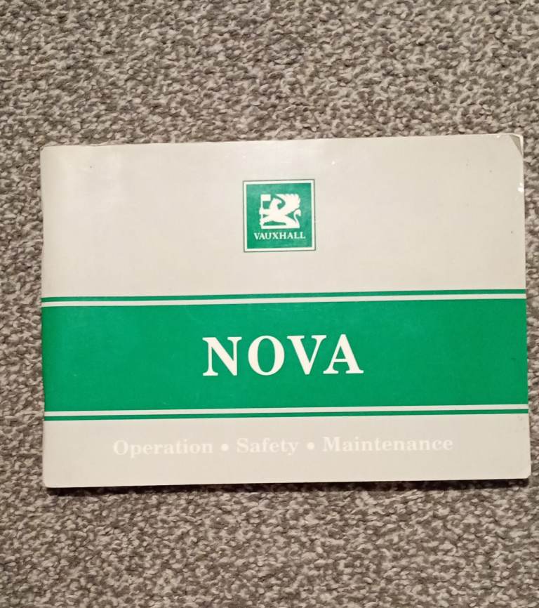Vauxhall nova handbook 