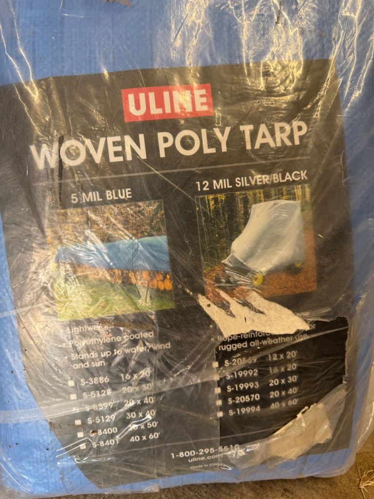 Blue tarp