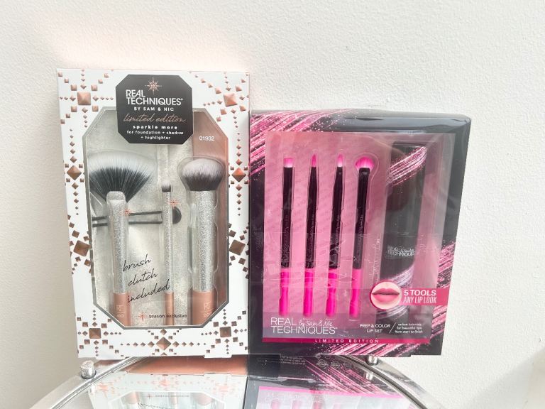 Two pieces of real techniques make-up brush sets