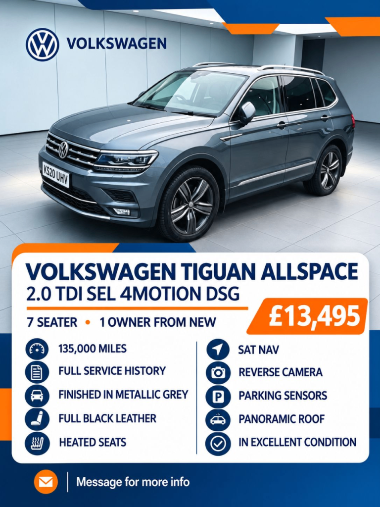 Volkswagen, TIGUAN ALLSPACE, Estate, 2020, Semi-Auto, 1968 (cc), 5 doors