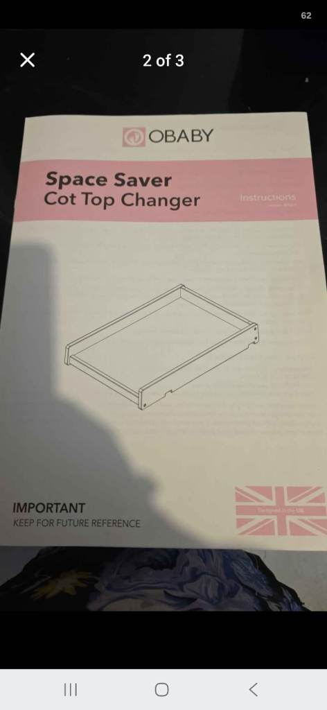 Over cot space saver changer