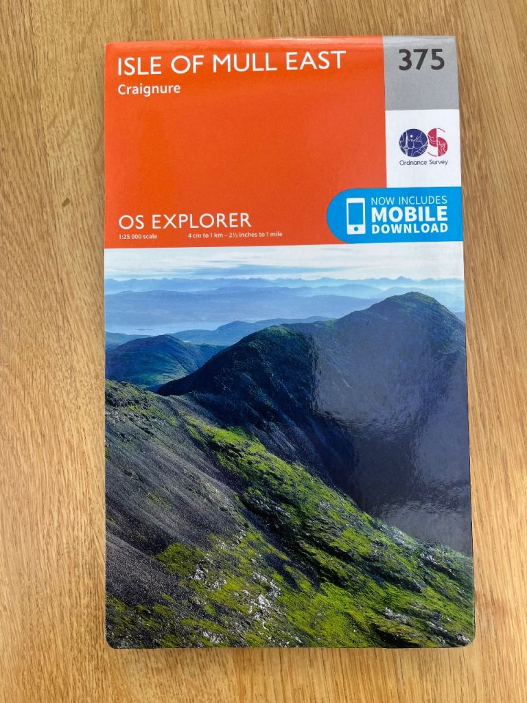 OS Explorer Map 375 Isle of Mull East – As Good As New