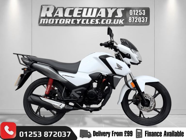 HONDA CB125F, 2021 21 PLATE, 16059 MILES, WHITE, USED MOTORCYCLE, HPI CLEAR