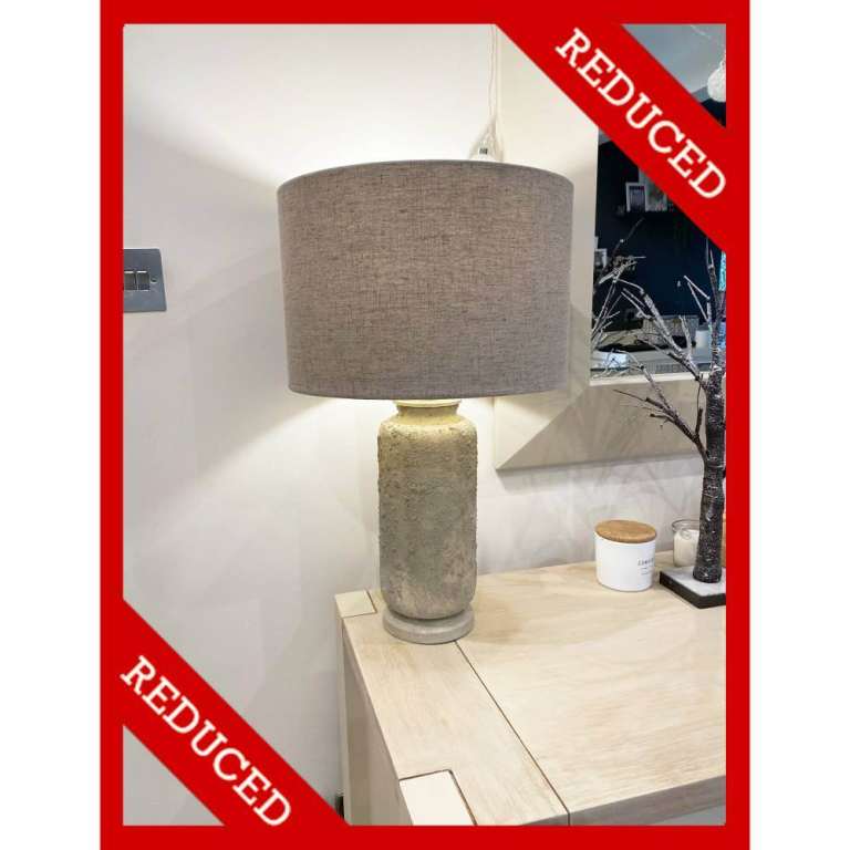 💡 NEW Table Lamp Glass Beige Bespoke Handmade Bedside Lounge Living Room Hall Cream Shades £149.95