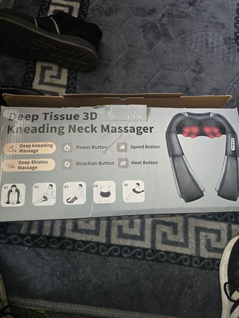 Deep Tissue 3D Kneading Neck Massager - Brand New in Box