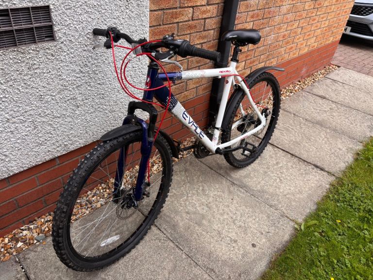 EVADE Mountain Bike - White and Blue, Good Condition