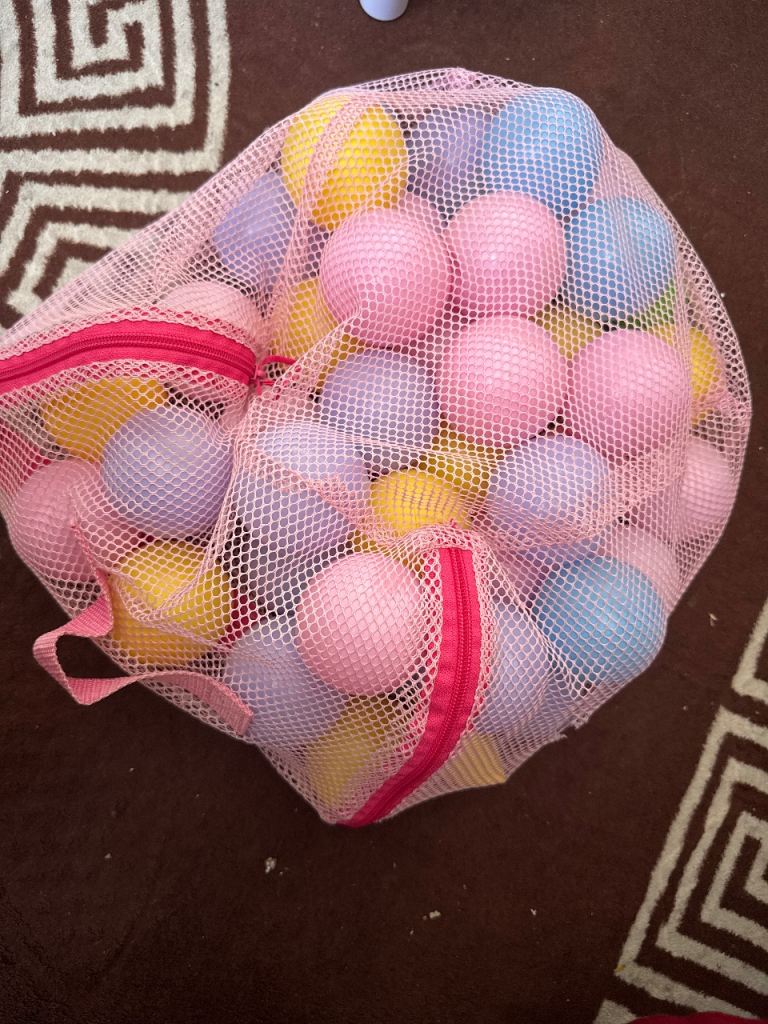 Multicoloured Play Balls with Mesh Bag – Good Condition
