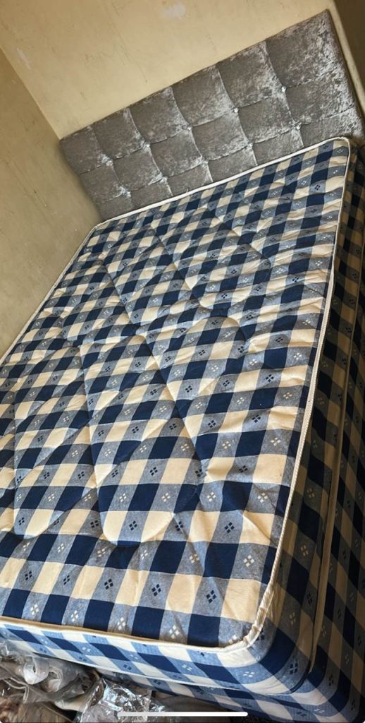 Double bed + mattress + headboard 