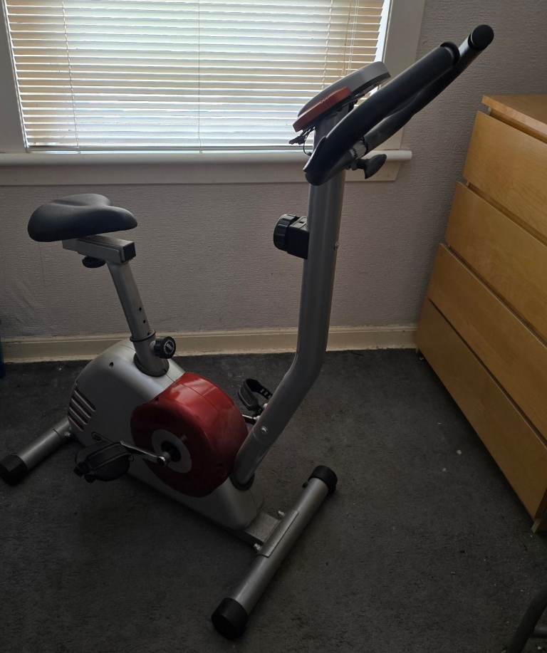 Exercise Bike – Grey and Red, Good Condition