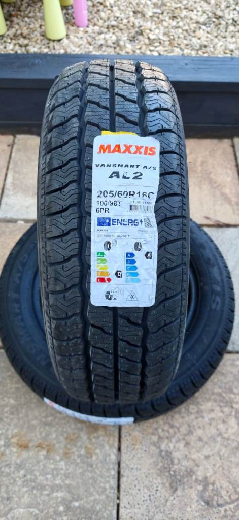 2 x Brand new Maxxis 205 60 16 100/98T all season vansmart light truck